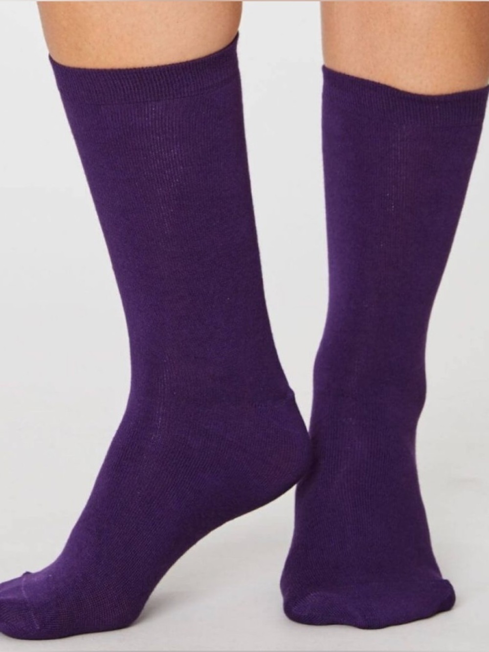 Royal Purple Tall Crew Knit Socks